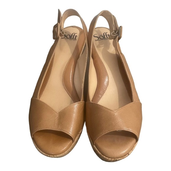 Sofft Leather Ordelia Slingback Wedge Peep Toe - Picture 3 of 10
